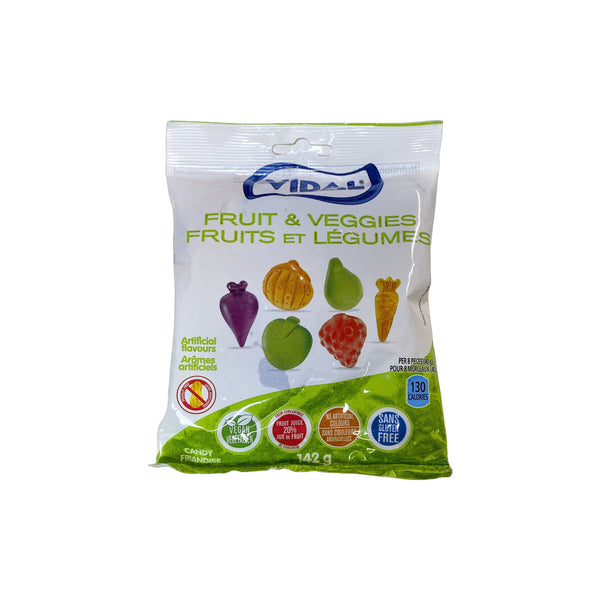 Vidal Gummy Fruit & Veggies 142g