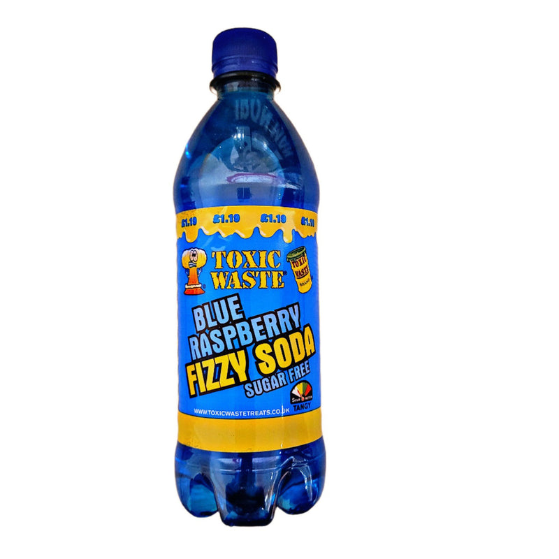 Toxic Waste Sour Blue Raspberry Sugar Free Soda 500ml