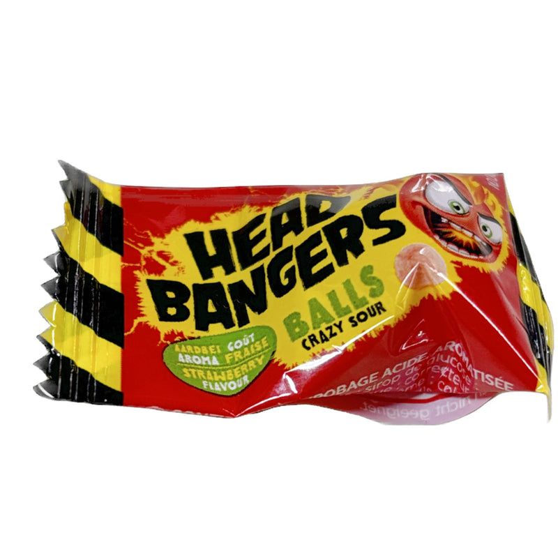 Head Bangers Sour Strawberry Balls