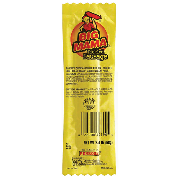 Big Mama Pickled Sausage 68g