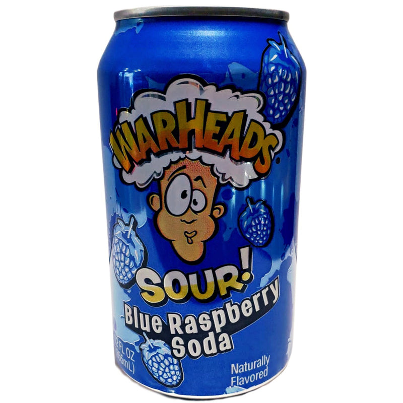 Warheads Sour Blue Raspberry Soda 355ml