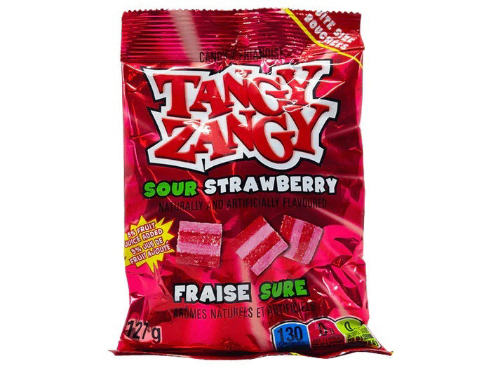 Tangy Zangy Sour Strawberry Squares 127g