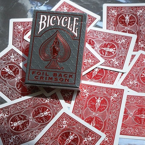 Bicycle Foil Back Crimson