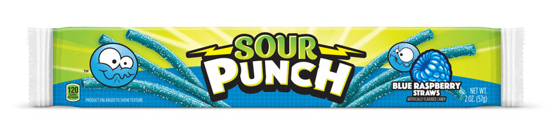 Sour Punch Blue Raspberry Straws 57g