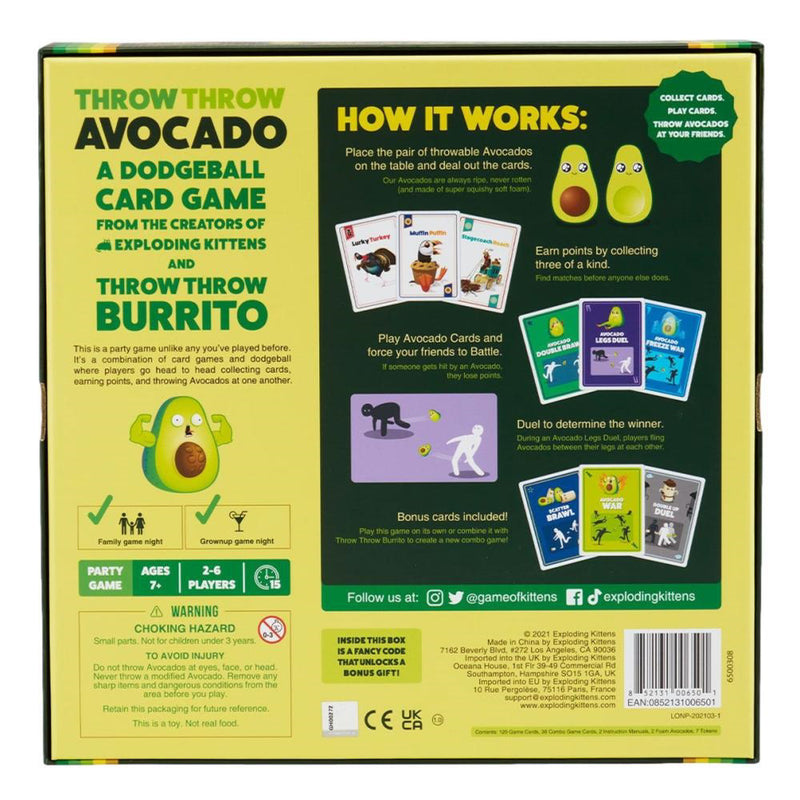 Throw Throw Avocado Party Game