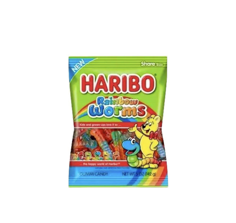 Haribo Rainbow Gummy Worms 142g